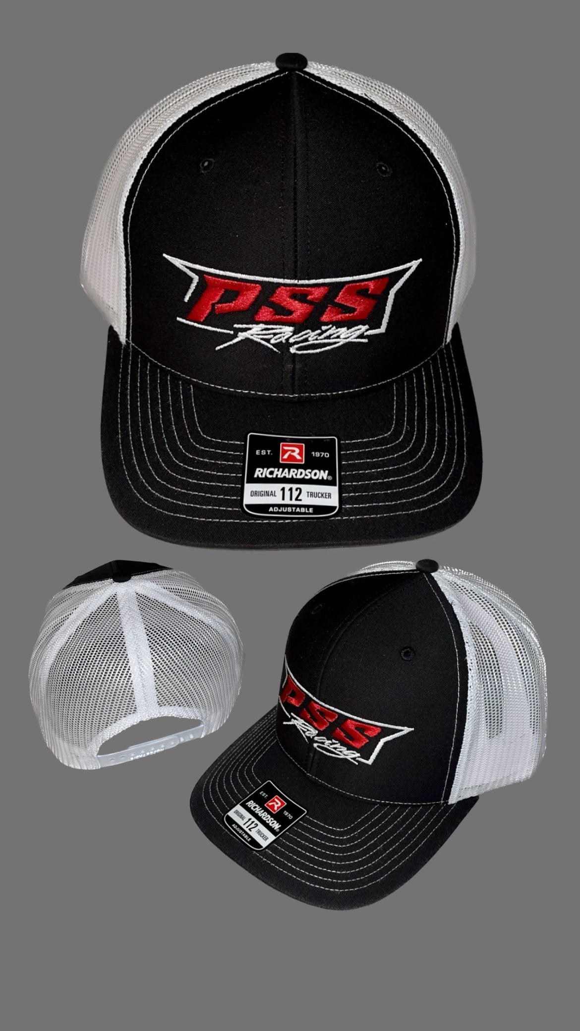 Black and White PSS Racing Hat