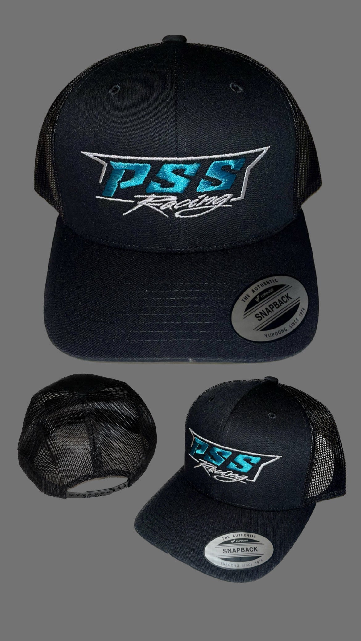 Black with Turquoise PSS Racing Hat