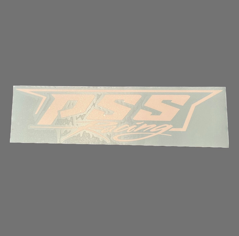 PSS Racing Sticker White – Pasadena Speed Shop